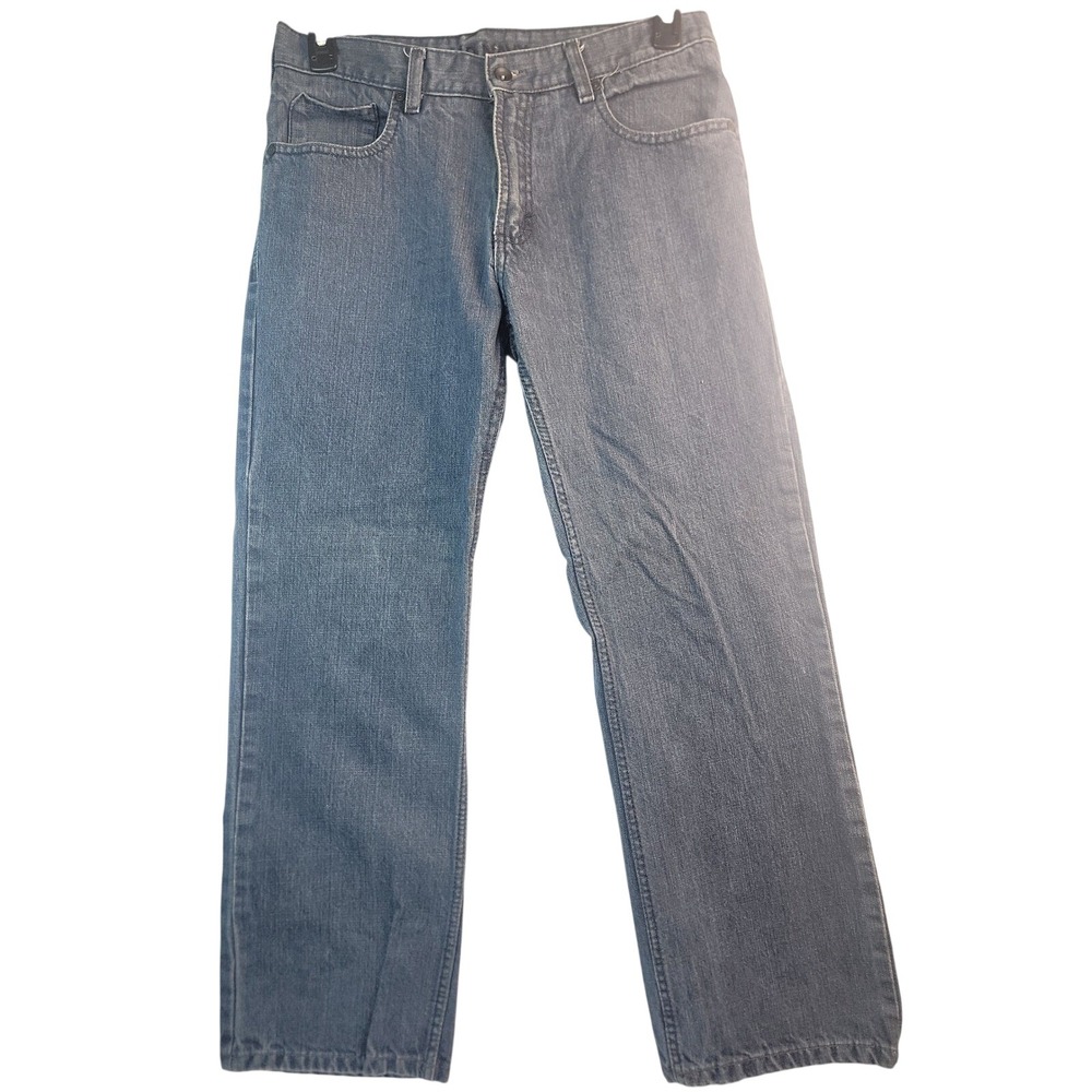 Denim Mens Straight Leg Blue Jeans 100% Cotton Medium Wash 33W 30L RN 54023